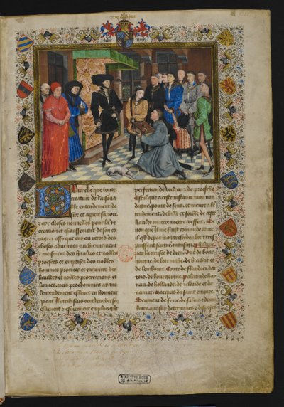 Jacques de Guise, Chroniques de Hainaut, frontespizio da Rogier van der Weyden